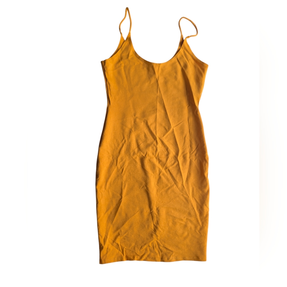 Popular 21 Small Women's Spaghetti Strap Yellow Bodycon‎ Dress